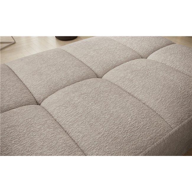 Bench with storage box Elgomsi Touch 18, textured velvet, beige, H45x72x104cm