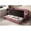 Sofa bed Elfabilo L, sleeping function, Touch 24, textured velvet, pink, H80x86x223cm