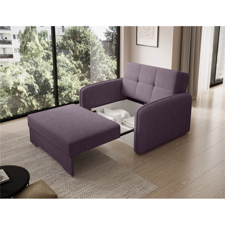 Folding armchair Elaine Poco 41, purple, H84x109x102cm