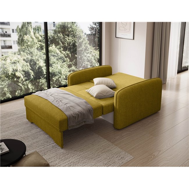Folding armchair Elaine Poco 50, yellow, H84x109x102cm