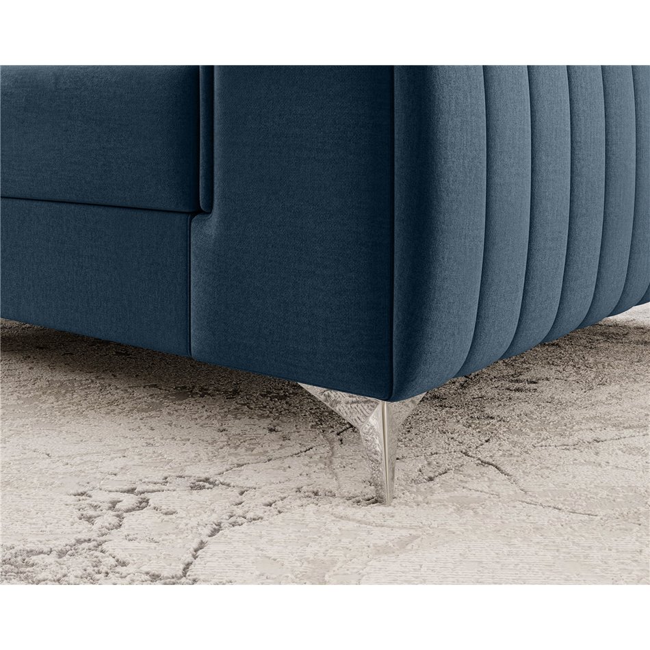 Armchair Elaurence Monolith 76, velvet, dark blue, H105x97x125cm