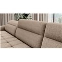 U shape sofa Elberto L, sleeping function, Aubron 04, wavy velvet, beige, H100x165x306cm