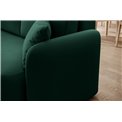 Corner sofa Elhandson L, sleeping function, Lukso 35, velvet, green, H89x150x206cm