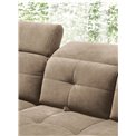Corner sofa Elinferne L, sleeping function, Aura 20, velvet, dark beige, H107x210x297cm