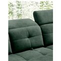 Corner sofa Elinferne R, sleeping function, Raquel 35, dark green, H107x210x297cm