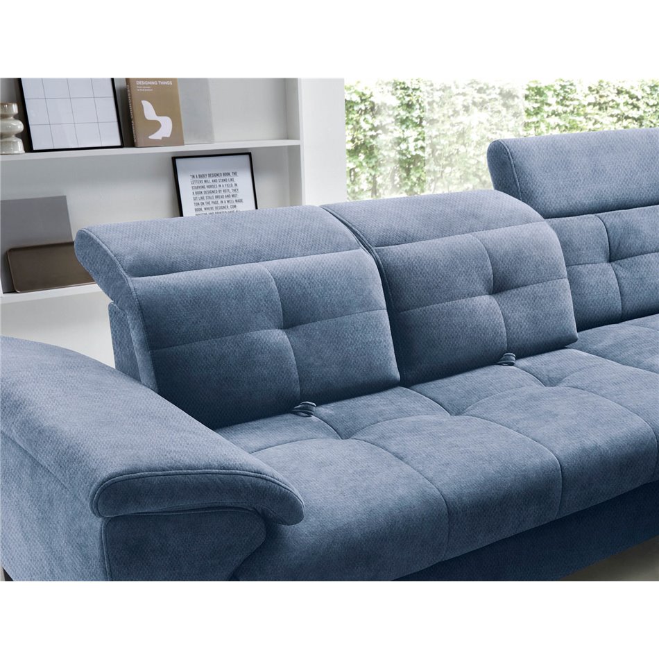 Угловой диван Elinferne R, раздвижной, Raquel 40, темно-синий, H107x210x297см