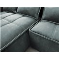 Corner sofa Elkampo L, sleeping function, Manhattan 38, velvet, green, H88x196x265cm
