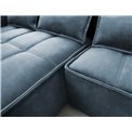 Corner sofa Elkampo L, sleeping function, Manhattan 40, velvet, dark blue, H88x196x265cm