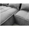Corner sofa Elkampo L, sleeping function, Nube 4, velvet, grey, H88x196x265cm