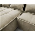 Corner sofa Elkampo L, sleeping function, Nube 20, velvet, brown, H88x196x265cm