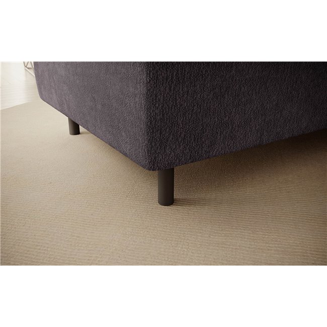 Bench with storage box Elgomsi Touch 05, textured velvet, dark grey, H45x72x104cm