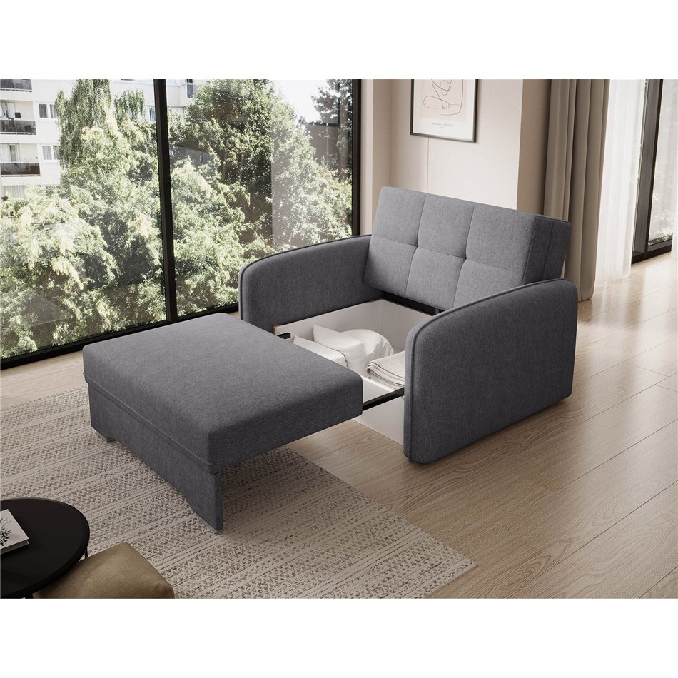 Folding armchair Elaine Poco 04, grey, H84x109x102cm
