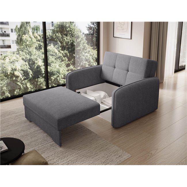 Folding armchair Elaine Poco 04, grey, H84x109x102cm