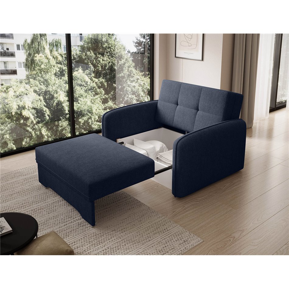 Folding armchair Elaine Poco 40, dark blue, H84x109x102cm