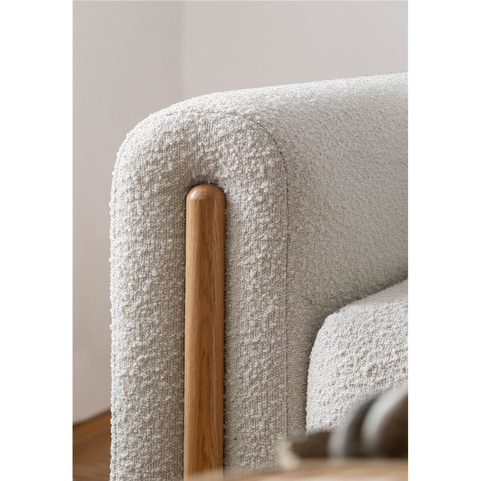 Sofa bed Elcadova Oak, sleeping function, Jaffray 03, grey, H97x97x244cm