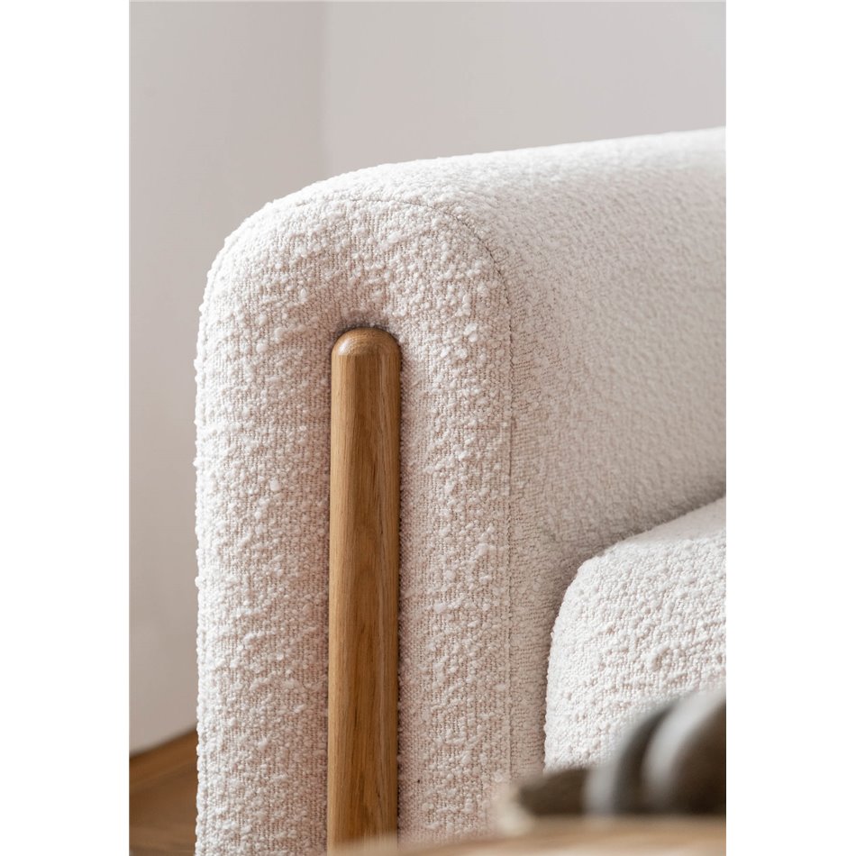 Sofa bed Elcadova Oak, sleeping function, Jaffray 18, beige, H97x97x244cm