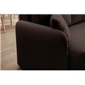 Corner sofa Elhandson R, sleeping function, Lukso 22, velvet, brown, H89x150x206cm