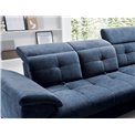 Corner sofa Elinferne R, sleeping function, Aura 40, velvet, dark blue, H107x210x297cm