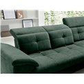 Corner sofa Elinferne R, sleeping function, Raquel 35, dark green, H107x210x297cm