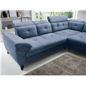 Угловой диван Elinferne R, раздвижной, Raquel 40, темно-синий, H107x210x297см