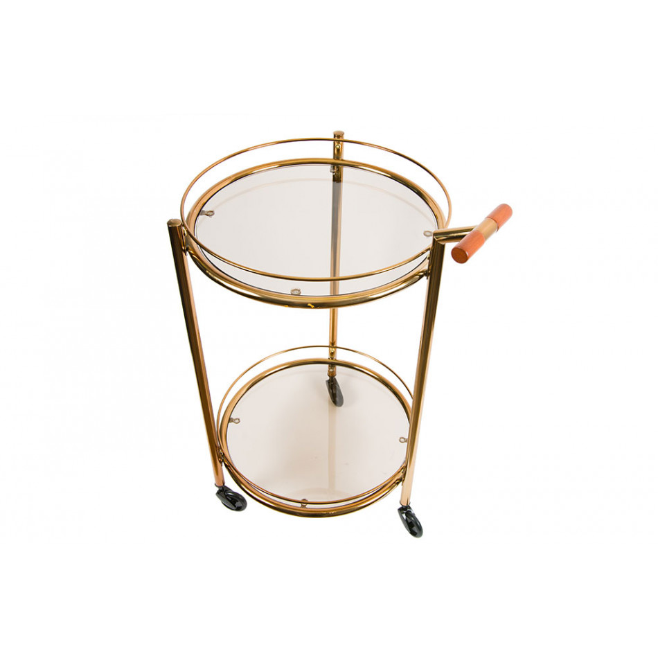 Serving table Pazzella, rosegold tone, 54.5x47x84.5cm