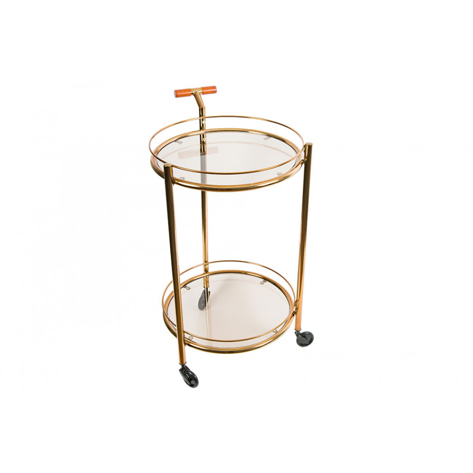 Serving table Pazzella, rosegold tone, 54.5x47x84.5cm