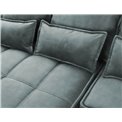 Corner sofa Elkampo L, sleeping function, Manhattan 38, velvet, green, H88x196x265cm