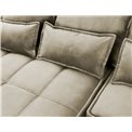 Corner sofa Elkampo L, sleeping function, Nube 20, velvet, brown, H88x196x265cm