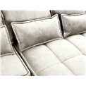 Corner sofa Elkampo R, sleeping function, Manhattan 18, velvet, beige, H88x196x265cm