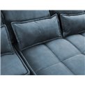 Corner sofa Elkampo R, sleeping function, Manhattan 40, velvet, dark blue, H88x196x265cm