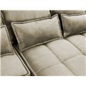 Corner sofa Elkampo R, sleeping function, Nube 20, velvet, brown, H88x195x265cm
