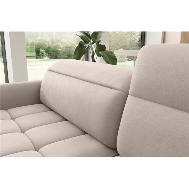Corner sofa Elbare R, sleeping function, Sola 18, beige, H100x160x208cm