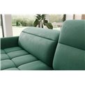 Corner sofa Elbare R, sleeping function, Lukso 35, velvet, dark green, H100x160x208cm