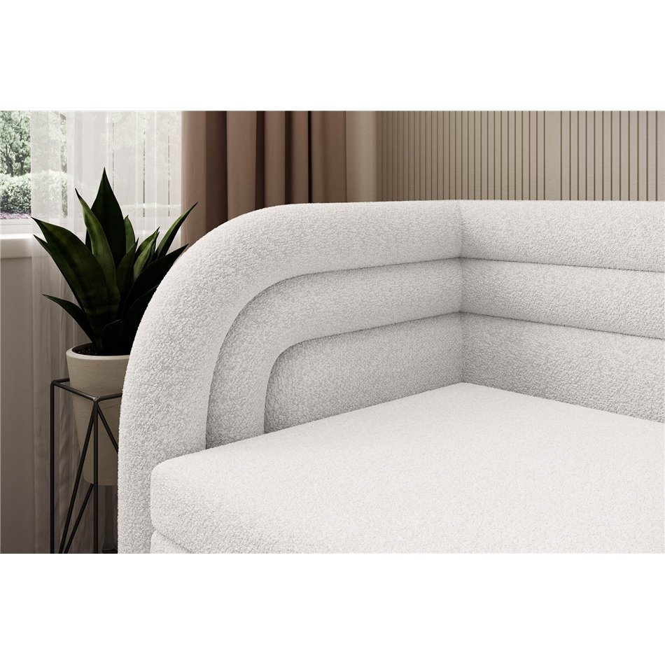 Sofa bed Elfabilo L, sleeping function, Royal 01, bouclé, white, H80x86x223cm