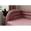 Sofa bed Elfabilo L, sleeping function, Touch 24, textured velvet, pink, H80x86x223cm