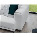 Sofa bed Edalia Royal 01, bouclé, white, H90x95x260cm