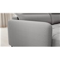 U shape sofa Elberto L, sleeping function, Manhattan 03, velvet, grey, H100x165x306cm