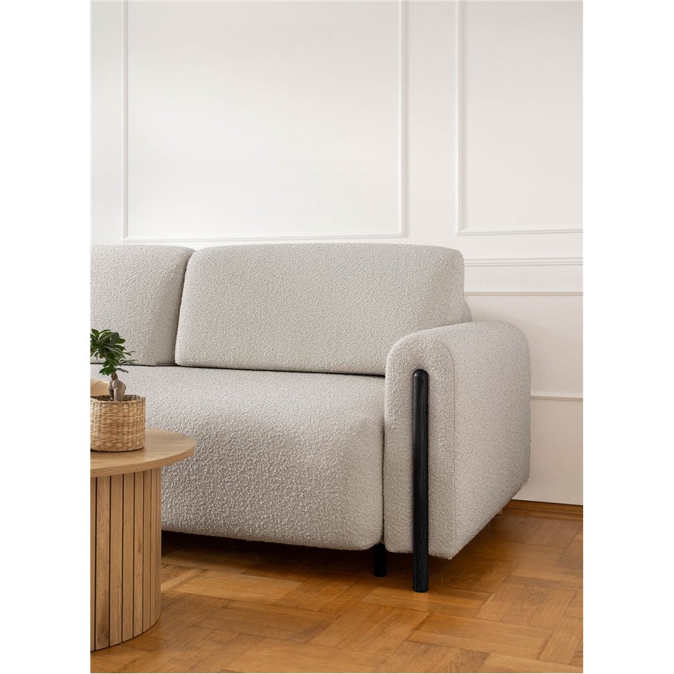 Sofa bed Elcadova Black, sleeping function, Jaffray 03, grey, H97x97x244cm