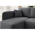 Corner sofa Elhandson L, sleeping function, Sola 6, dark grey, H89x150x206cm