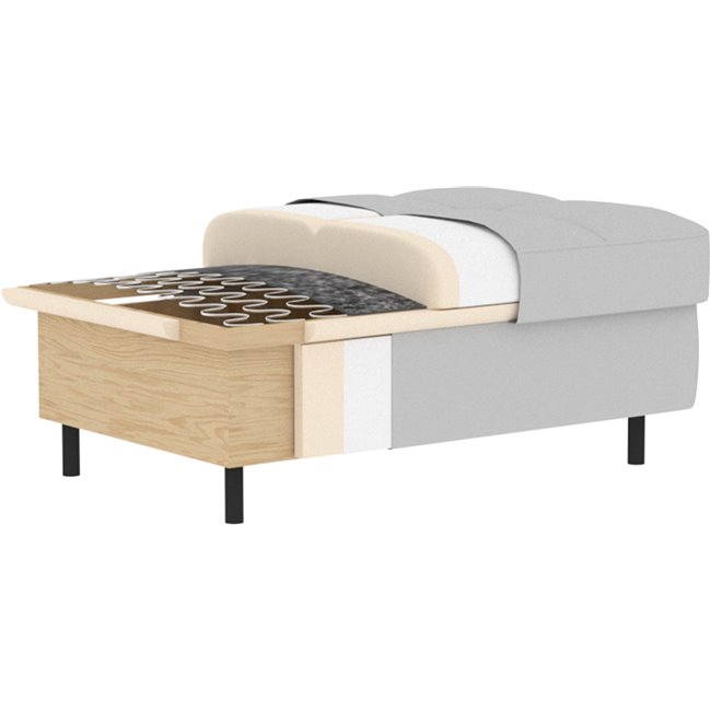 Bench with storage box Elgomsi Raquel 24, salmon color, H45x72x104cm