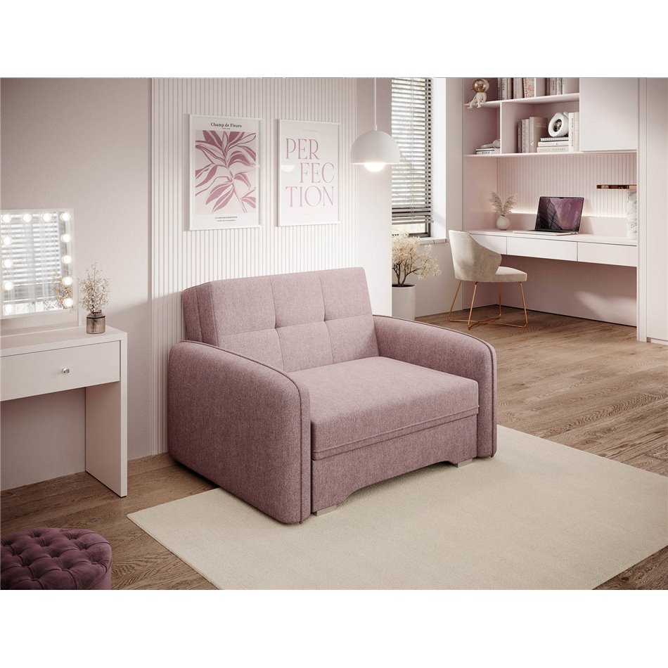 Folding armchair Elaine Poco 101, salmon color, H84x109x102cm