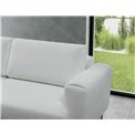 Sofa bed Edalia Royal 01, bouclé, white, H90x95x260cm