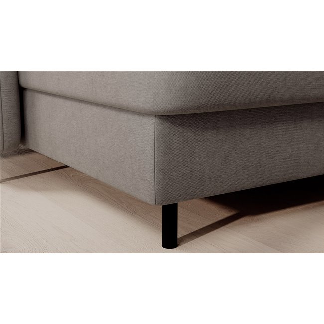 U shape sofa Elberto L, sleeping function, Raquel 03, grey, H100x165x306cm