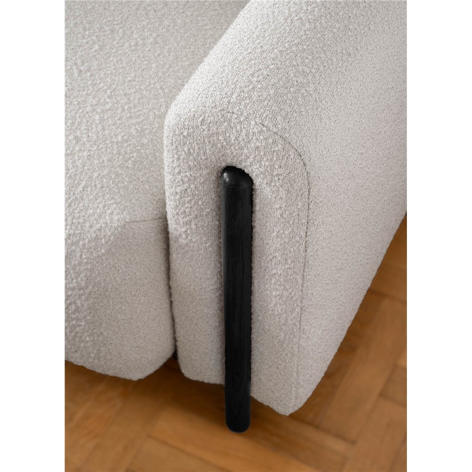 Sofa bed Elcadova Black, sleeping function, Jaffray 03, grey, H97x97x244cm