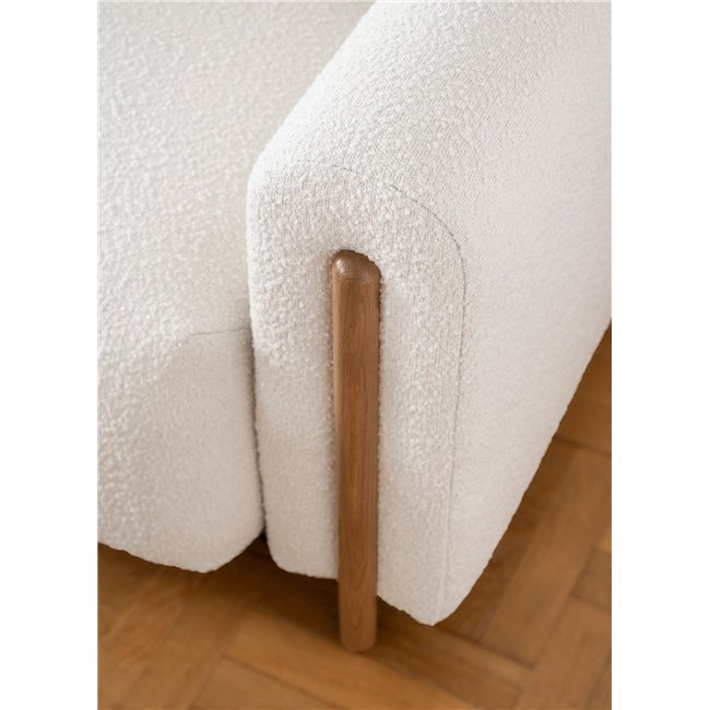 Диван-кровать Elcadova Oak, раздвижной, Jaffray 01, белый, H97x97x244см