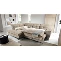 Corner sofa Elinferne L, sleeping function, Raquel 20, beige, H107x210x297cm