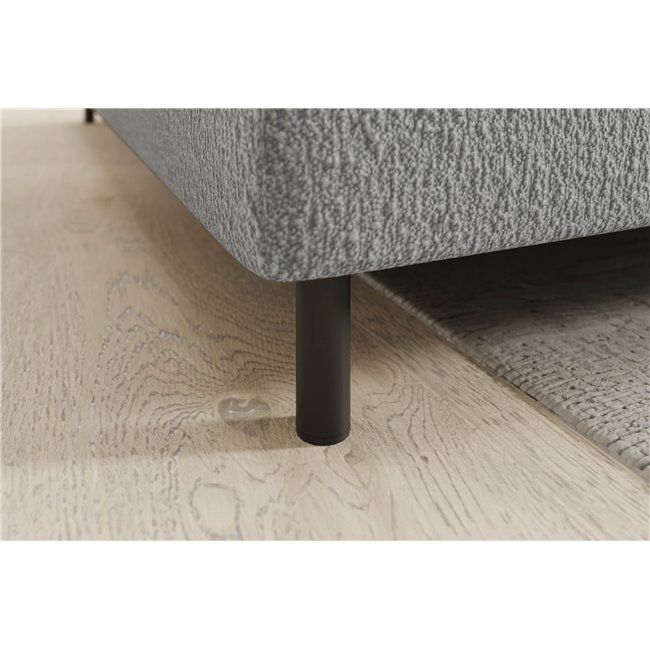 Corner sofa Elbare L, sleeping function, Royal 04, bouclé, grey, H100x160x208cm