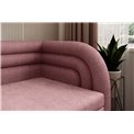 Sofa bed Elfabilo R, sleeping function, Touch 24, textured velvet, pink, H80x86x223cm