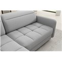Corner sofa Elbare L, sleeping function, Royal 04, bouclé, grey, H100x160x208cm