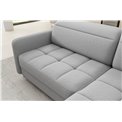 Corner sofa Elbare R, sleeping function, Royal 04, bouclé, grey, H100x160x208cm